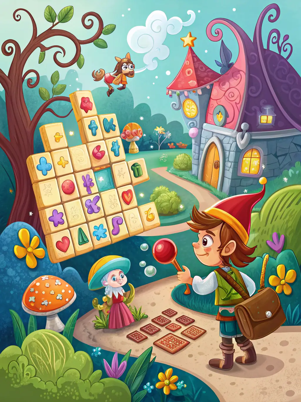A vibrant and dynamic screenshot from 'Puzzle Quest: The Lost Relic', showcasing its intricate puzzle mechanics and adventurous theme, perfect for attracting players to Wending Entertainment's featured games.